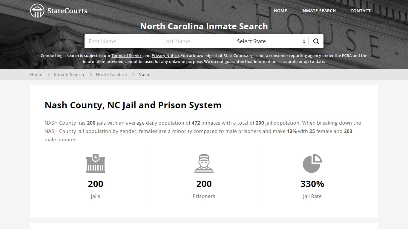 Nash County, NC Inmate Search - StateCourts
